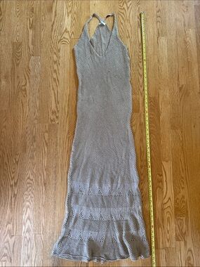 NIMA Tan Knit Maxi Dress